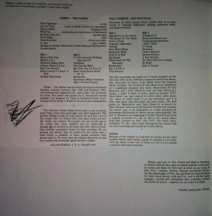 Crass – Christ - The Album / Well Forked - But Not Dead