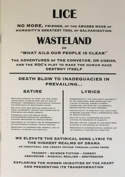Lice – Wasteland Or “What Ails Our People Is Clear”