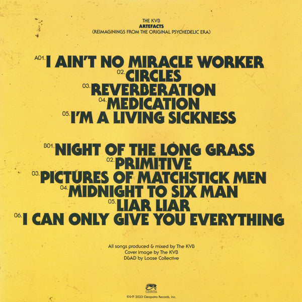 The KVB – Artefacts (Reimaginings From The Original Psychedelic Era)